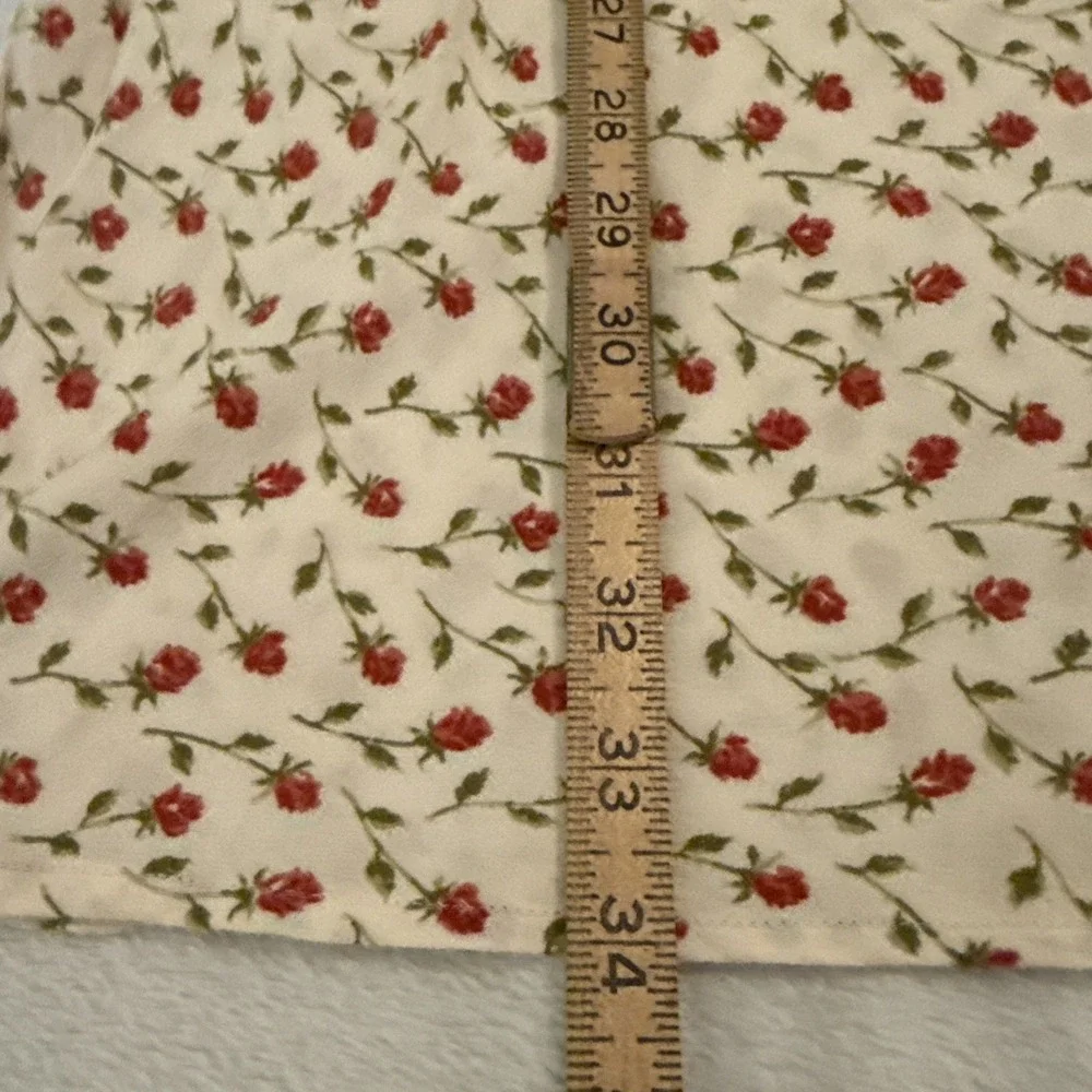 Reformation Calix Ivory Madison Floral Mini Dress Size Small Fairy Coquette Grad - Picture 13 of 16